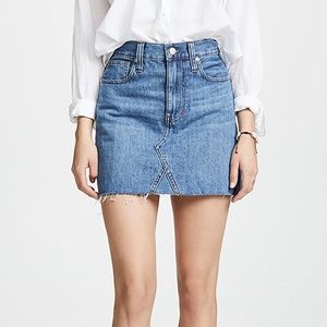 Madewell Ridge Denim A-Line denim mini skirt